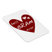 Red Heart Best Gram Ever Geschenke Magnet (Rechte Seite)