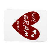 Red Heart Best Gram Ever Geschenke Magnet (Horizontal)