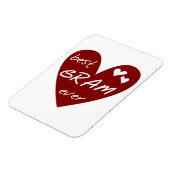 Red Heart Best Gram Ever Geschenke Magnet (Linke Seite)