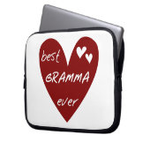 Red Heart Best Gramma Ever Geschenke Laptopschutzhülle (Vorderseite Links)