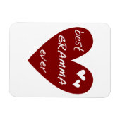 Red Heart Best Gramma Ever Geschenke Magnet (Horizontal)