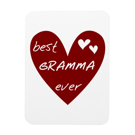 Red Heart Best Gramma Ever Geschenke Magnet (Vertikal)