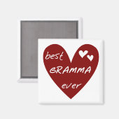 Red Heart Best Gramma Ever T-shirts and Gifts Magnet (Vorderseite/Rückseite)