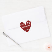 Red Heart Best Granma Ever T - Shirt und Geschenke Runder Aufkleber (Umschlag)