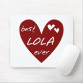 Red Heart Best Lola Ever T - Shirt und Geschenke Mousepad (Mit Mouse)