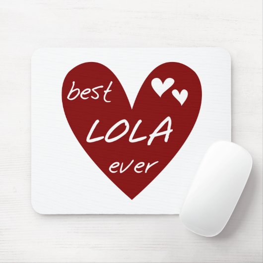 Red Heart Best Lola Ever T - Shirt und Geschenke Mousepad (Mit Mouse)
