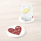 Red Heart Best Lola Ever T - Shirt und Geschenke Sandstein Untersetzer (Seite)