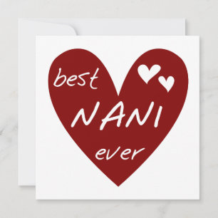 Red Heart Best Nani Ever T - Shirt und GIfts