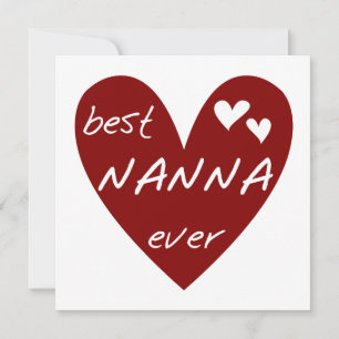 Red Heart Best Nanna Ever T - Shirt und Geschenke
