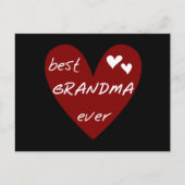 Red Heart Best Oma Ever T - Shirt Geschenke Postkarte (Vorderseite)
