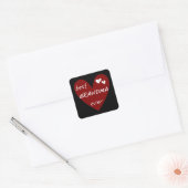 Red Heart Best Oma Ever T - Shirt Geschenke Quadratischer Aufkleber (Umschlag)