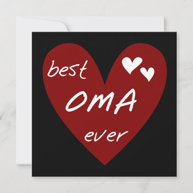 Red Heart Best Oma Ever T - Shirt und Geschenke (Vorderseite)