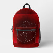 Red Heart Bling Bedruckter Rucksack (Vorderseite)
