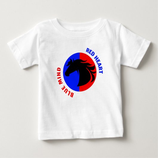Red Heart Blue Mind Baby Bodysuit Baby T-shirt (Vorderseite)