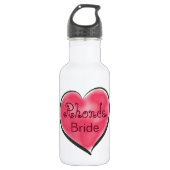Red Heart Bride Edelstahlflasche (Vorderseite)