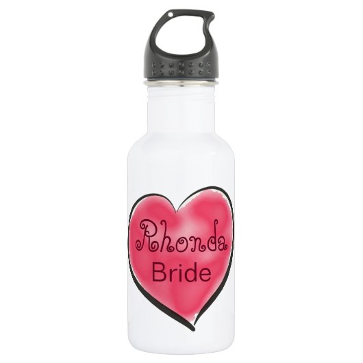 Red Heart Bride Edelstahlflasche (Vorderseite)