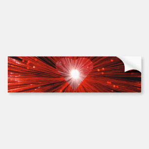 Red Heart bumper sticker Autoaufkleber