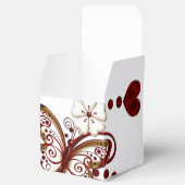 Red Heart Butterfells Cube Favor Box Geschenkschachtel (Geöffnet)