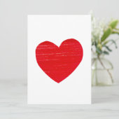 Red Heart Card Einladung (Stehend Vorderseite)