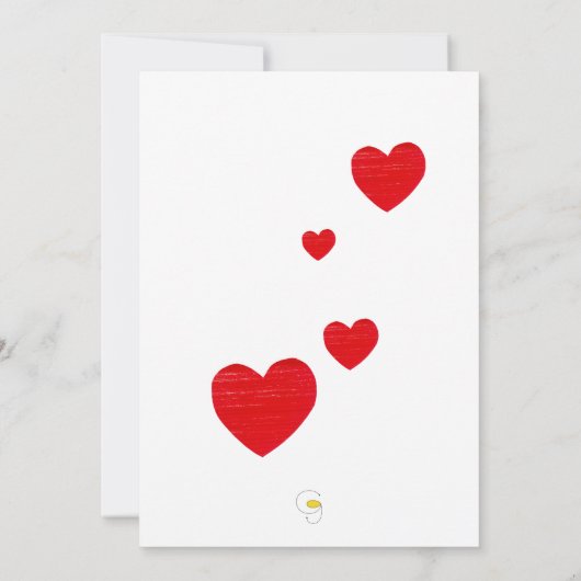 Red Heart Card Einladung (Rückseite)