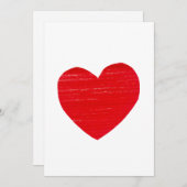 Red Heart Card Einladung (Vorne/Hinten)