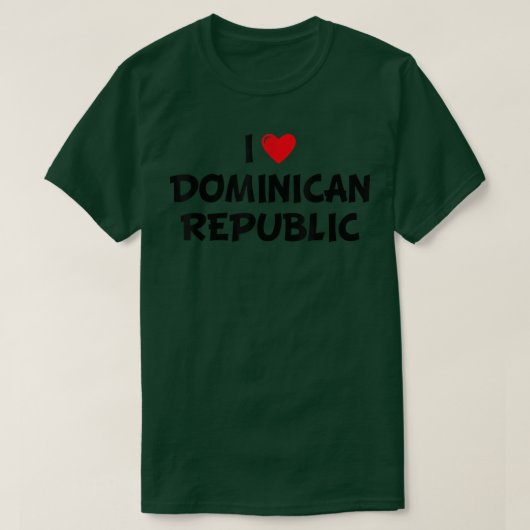Red Heart Caribbean Holiday I Liebe Dominican Repu T-Shirt (Design vorne)