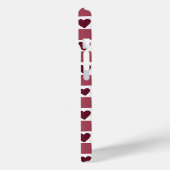 Red Heart Checkerboard Pattern Case-Mate iPhone Hülle (Rückseite / Links)