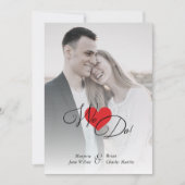 Red Heart Classic Romantic Two Fotos Wedding (Vorderseite)