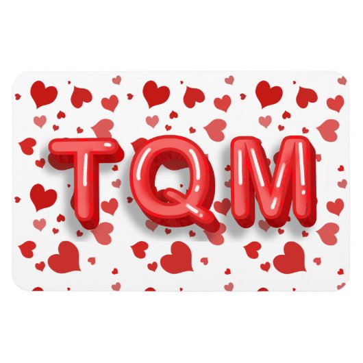 Red Heart Confetti Te Quiero Mucho 3d Letters Magnet (Horizontal)