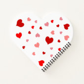 Red Heart Confetti Te Quiero Mucho 3d Letters Notizblock (Rückseite)