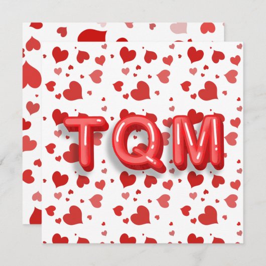Red Heart Confetti TQM 3D Briefe (Vorne/Hinten)