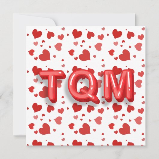 Red Heart Confetti TQM 3D Briefe (Vorderseite)