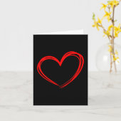 Red Heart Cool Love Heart Graphic Valentines Day M Karte (Gelbe Blume)