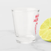 Red Heart Couple Names Wedding Date Schnapsglas (Links)