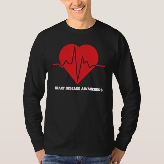 Red Heart Disease Awareness In February Heart Heal T-Shirt (Vorderseite)
