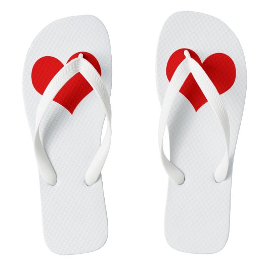 Red Heart Drehe Flops Badesandalen (Fußbett)