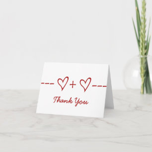 Red Heart Equation Danke Karte