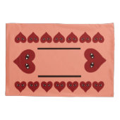 Red Heart Face Kissenbezug (Rückseite)