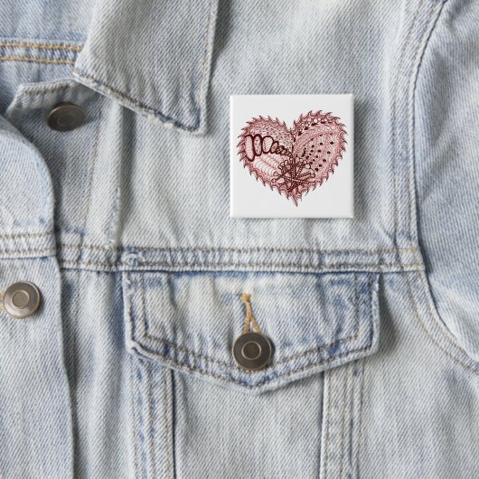 Red Heart Fire Doodle Button (Beispiel)