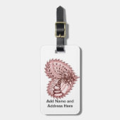 Red Heart Fire Doodle Gepäckanhänger (Vorderseite vertikal)