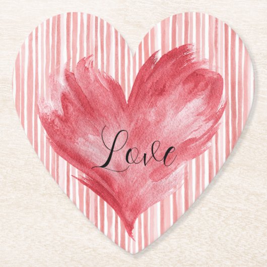 Red Heart Flame Love Untersetzer (Vorderseite)