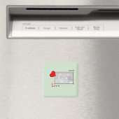 Red Heart Forever Love Foto Magnet (In Situ (Geschirrspüler))