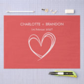 Red Heart Form Personalisieren Sie den Namen und d Seidenpapier (Handwerk)
