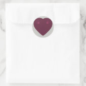 Red Heart Fraktal Runder Aufkleber (Tasche)