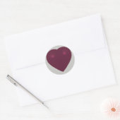 Red Heart Fraktal Runder Aufkleber (Umschlag)