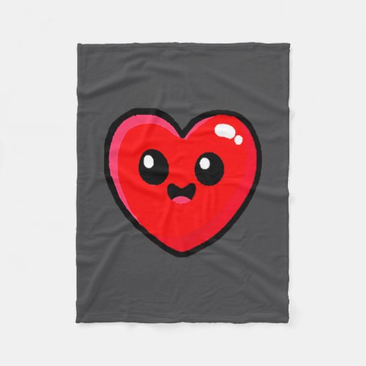 Red Heart Funny Cute Design For Men Women Husband  Fleecedecke (Vorderseite)