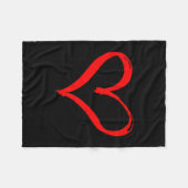 Red Heart Funny Cute Design For Men Women Husband Fleecedecke (Vorderseite (Horizontal))