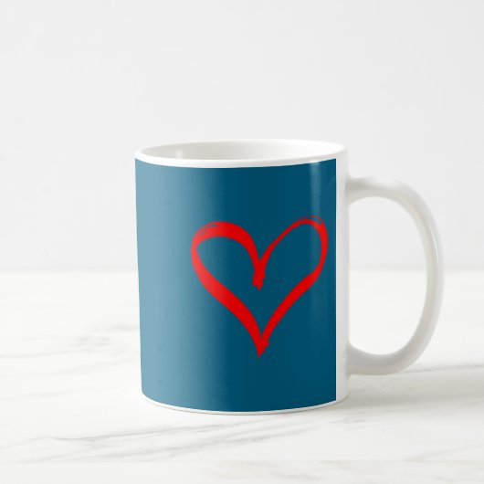 Red Heart Funny Cute Design For Men Women Husband Kaffeetasse (Rechts)