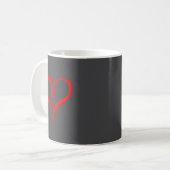 Red Heart Funny Cute Design For Men Women Husband  Kaffeetasse (Vorderseite Links)