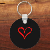 Red Heart Funny Cute Design For Men Women Husband Schlüsselanhänger (Vorderseite)